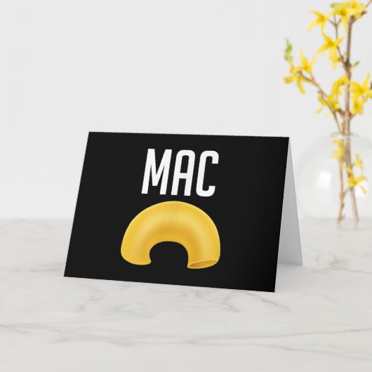 Grappige bij elkaar horende macaroni en kaas Hallo Kaart (Gele Bloem)