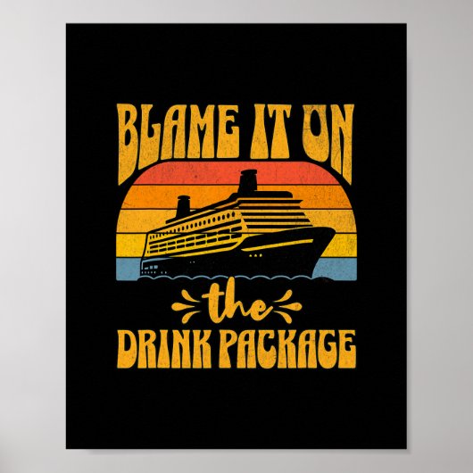 Grappige bij elkaar passende gezinscruise poster (Voorkant)