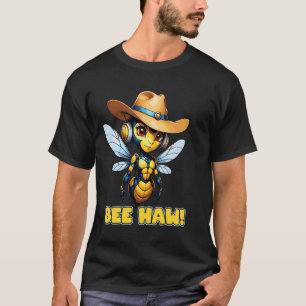 Grappige Bij Haw Hommel Meisje Cowboy Hoed T-shirt
