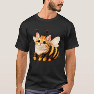Grappige Bij Kat Schattig Dier Meme Liefhebber T-shirt