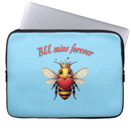 Grappige Bij Punt Valentijn  Laptop Sleeve