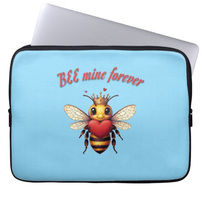 Grappige Bij Punt Valentijn  Laptop Sleeve (Voorkant)