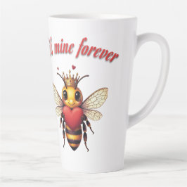 Grappige Bij Punt Valentijn  Latte Mok