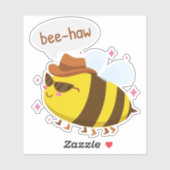 Grappige bij schattig ontwerp sticker (Vel)