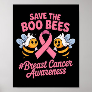 Grappige Bijen Ghost Boo Borstkanker Bewustzijn Ro Poster