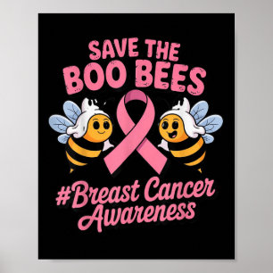 Grappige Bijen Ghost Boo Borstkanker Bewustzijn Ro Poster