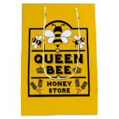 Grappige bijenhoning koningin bij medium cadeauzakje (Achterkant)