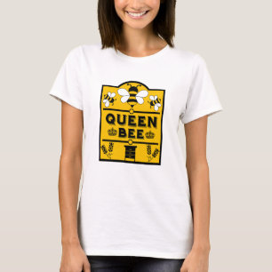Grappige bijenhoning koningin bij t-shirt