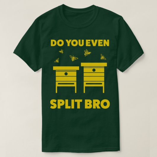 Grappige bijenteelt bijenkorf split t-shirt (Design voorkant)