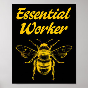 Grappige Bijenteelt Imker Honing Bijen Milieuvrien Poster
