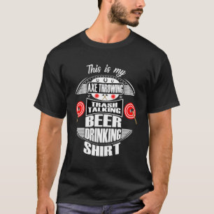 Grappige Bijl Gooien Bier Drink Ontwerp Stress Rel T-shirt