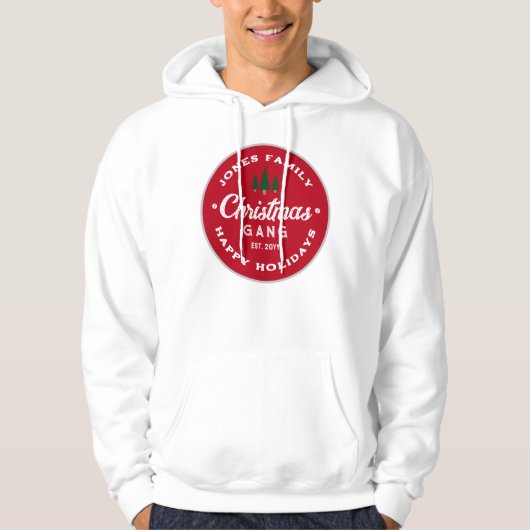 Grappige bijpassende familie kerst bende hoodie (Voorkant)