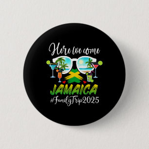 Grappige bijpassende familie reis Jamaica 2025 Bla Ronde Button 5,7 Cm