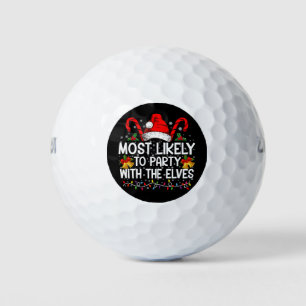 Grappige bijpassende kerst meest waarschijnlijke f golfballen
