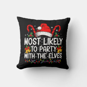 Grappige bijpassende kerst meest waarschijnlijke f kussen