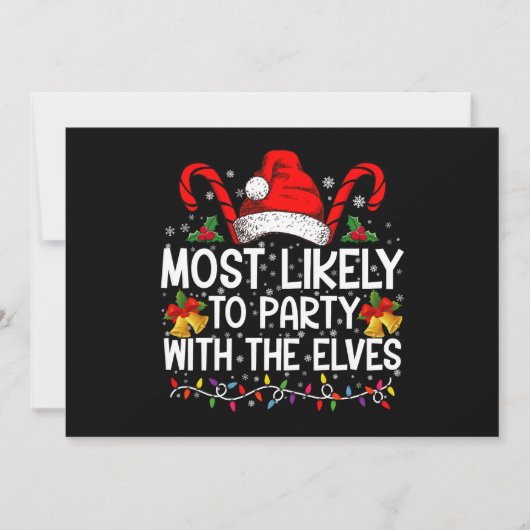 Grappige bijpassende Kerstmis het meest waarschijn Kaart (Voorkant)