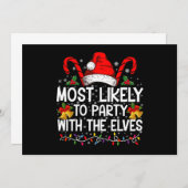 Grappige bijpassende Kerstmis het meest waarschijn Kaart (Voorkant / Achterkant)