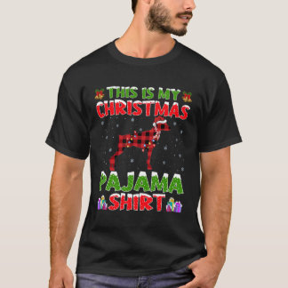 Grappige bijpassende miniatuur Pinscher voor Kerst T-shirt