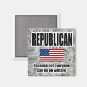 Grappige bijstandsmagneet magneet (Voorkant / Achterkant)