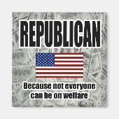 Grappige bijstandsmagneet magneet (Voorkant)