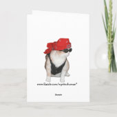 Grappige Biker Cat Verjaardag van Conservatieven Kaart (Achterkant)