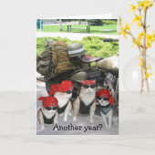 Grappige Biker Cats Verjaardag Kaart (Gele Bloem)