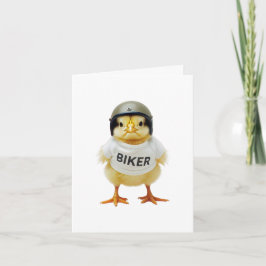 Grappige BIKER CHICK kaart vrouwelijke motorrijder
