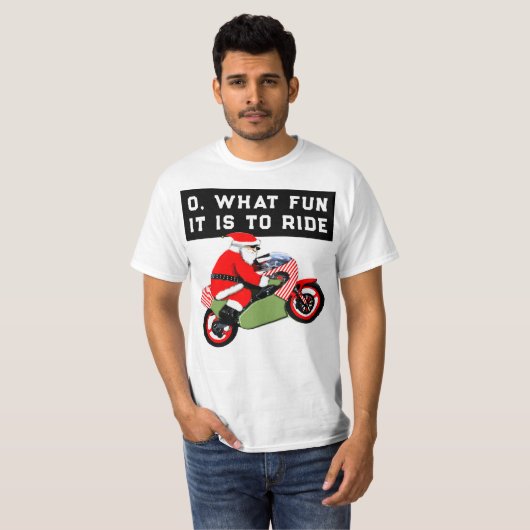 Grappige biker kerst t-shirt (Voorkant volledig)