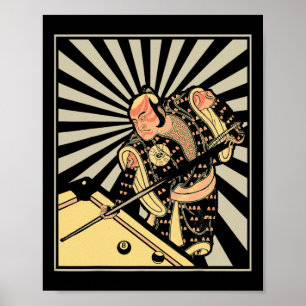 Grappige biljart cadeau voor 8-ll zwembad speler s poster