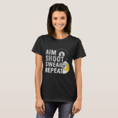 Grappige biljart doel scheut vloeken t-shirt (Voorkant volledig)