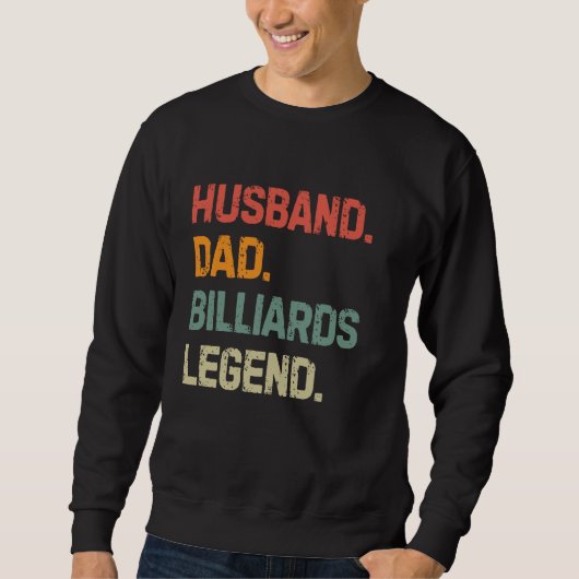 Grappige biljart echtgenoot vader biljart legende trui (Voorkant)