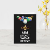 Grappige Biljart Gift T Shirt voor Pool Player Kaart (Gele Bloem)