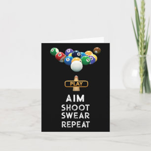 Grappige Biljart Gift T Shirt voor Pool Player Kaart