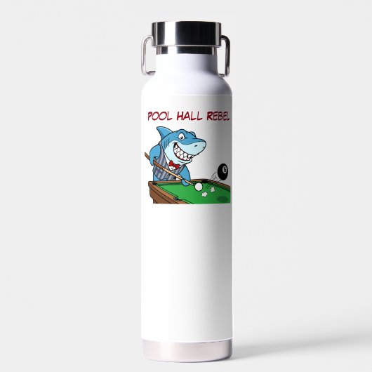 Grappige biljart haai waterfles (Voorkant)