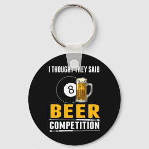 Grappige biljart ik dacht dat ze zeiden bier concu sleutelhanger