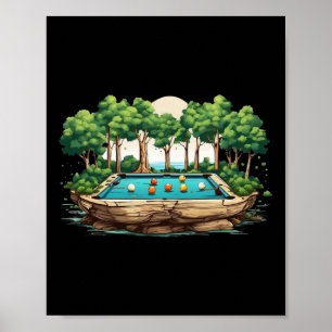 Grappige biljart kunst biljart spelen pool spelers poster