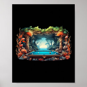 Grappige biljart kunst biljart spelen pool spelers poster