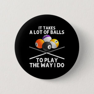 Grappige Biljart Kunst Voor Mannen Jongens Biljart Ronde Button 5,7 Cm