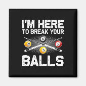 Grappige biljart kunst voor mannen vrouwen biljart magneet (Voorkant)