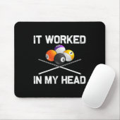 Grappige biljart kunst voor mannen vrouwen biljart muismat (Met muis)