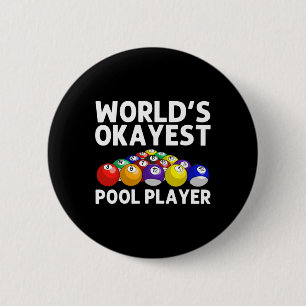 Grappige biljart kunst voor mannen vrouwen biljart ronde button 5,7 cm