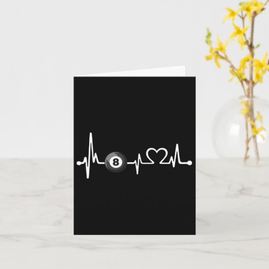 Grappige biljart liefhebbers cadeau liefde biljart kaart (Gele Bloem)
