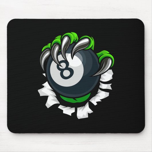 Grappige Biljart Nails Art Biljart Spelen Pool P Muismat (Voorkant)