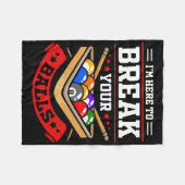 Grappige biljart outfit voor pool biljart speler fleece deken (Voorkant (Horizontaal))