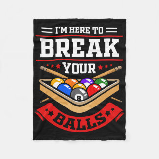 Grappige biljart outfit voor pool biljart speler fleece deken