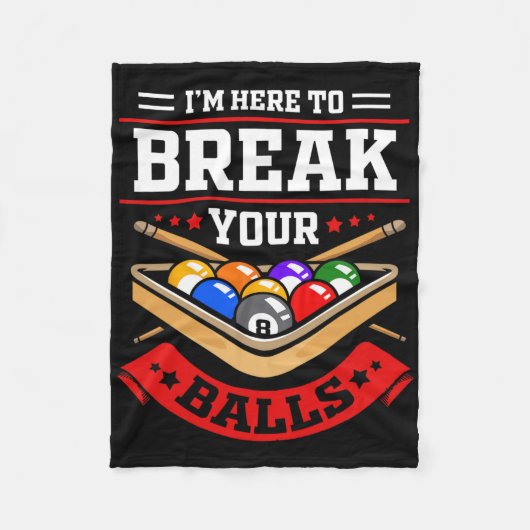 Grappige biljart outfit voor pool biljart speler fleece deken (Voorkant)