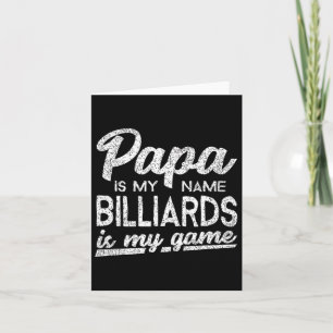 Grappige biljart papa cadeau kaart
