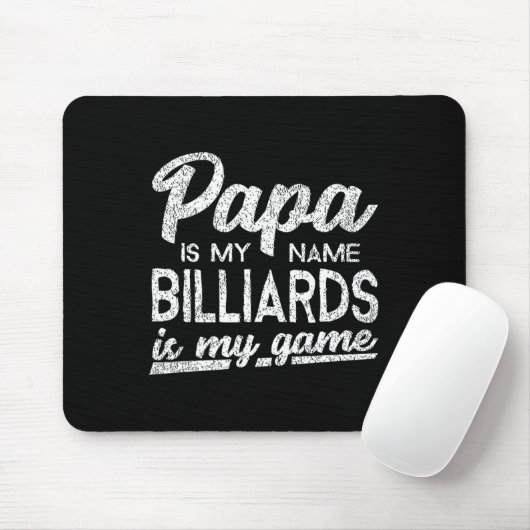 Grappige biljart papa cadeau muismat (Met muis)
