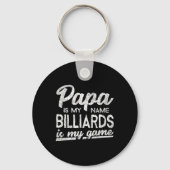 Grappige biljart papa cadeau sleutelhanger (Voorkant)