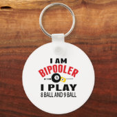 Grappige biljart Pool Player Gift Ik speel Pool Bi Sleutelhanger (Voorkant)